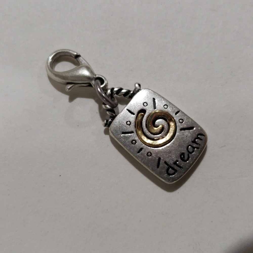 Chico’s Womens Dual Tone “With Love” Dream Charm - Elegant Fashion Jewelry - Picture 7 of 10